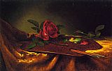Martin Johnson Heade Roses on a Palette painting